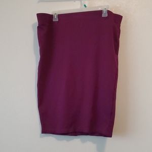 Burgandy pencil knit skirt,  torrid size 2